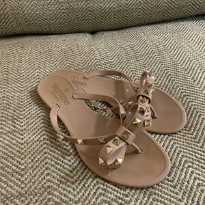 Valentino Women's Taupe Studded Sandals